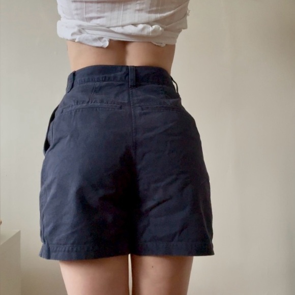 Vintage Ralph Lauren Navy Cotton Shorts – Classic Preppy Style (Size 2) - Picture 2 of 5